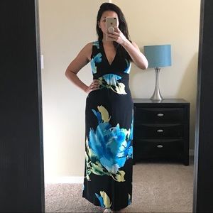 NWT En Focus Studio Floral Maxi Dress Size 4
